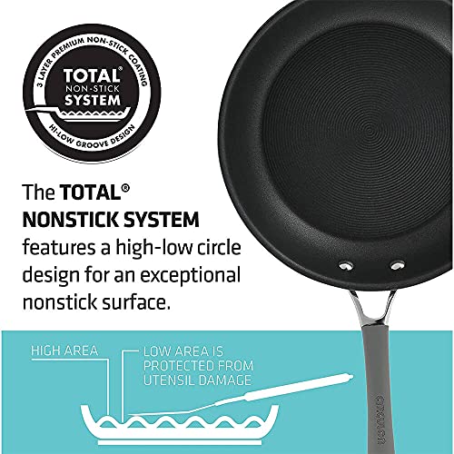 Hard Anodized Nonstick Cookware Set, 10 Piece, Gray Y49812