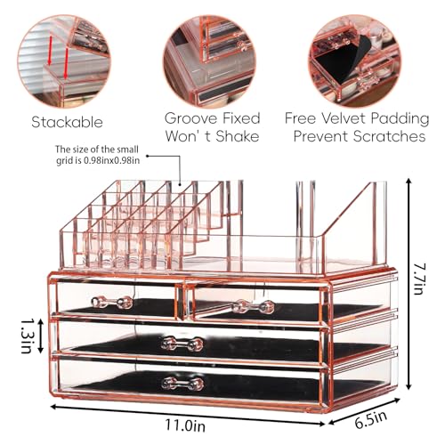 Acrylic Clear Makeup Storage Organizer with 10 Drawers Y778