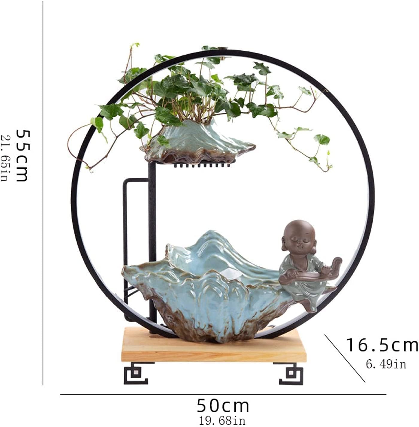 Tabletop Fountain with Moving Water, Desktop Decor N3794