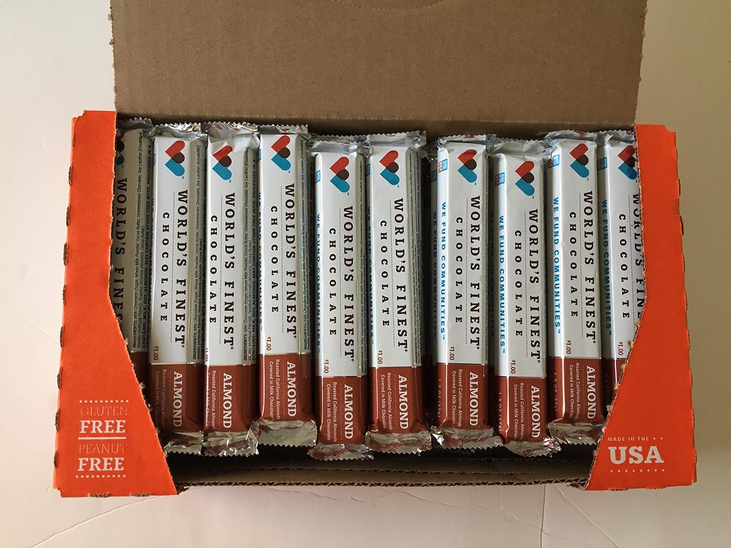 BuyBocceBalls Listing - 60 Bars - World's Finest Chocolate -Milk Chocolate With Almonds