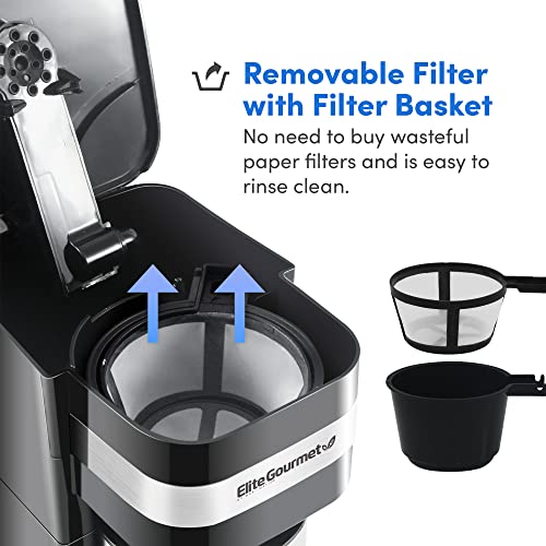 Personal Single-Serve Compact Coffee Maker with Stainless Steel Travel Mug M5801