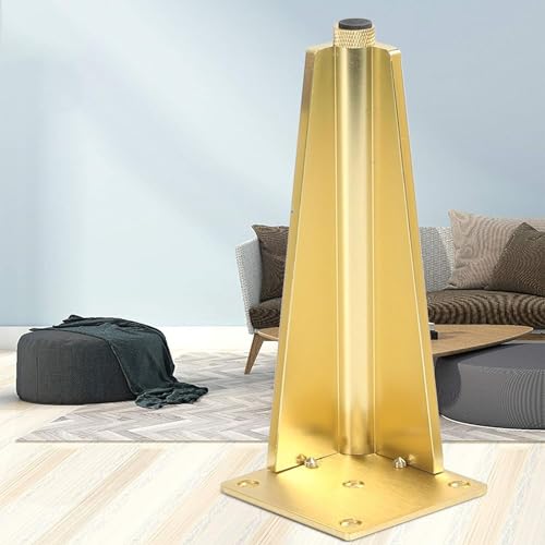 Adjustable Furniture Feet, Metal Cabinet Legs with Screws, Gold 30cm X82317