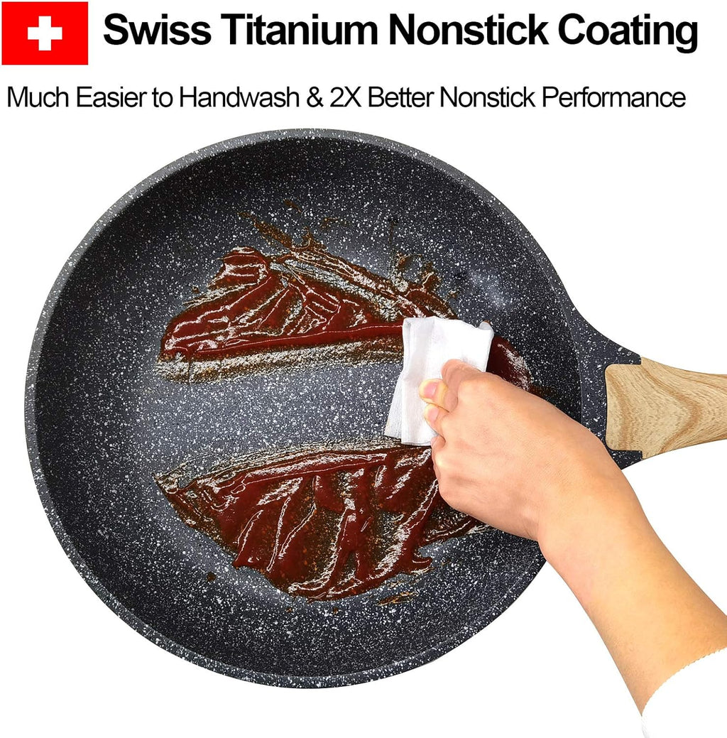 Nonstick Frying Pan 8 Inch with Granite Coating O395721