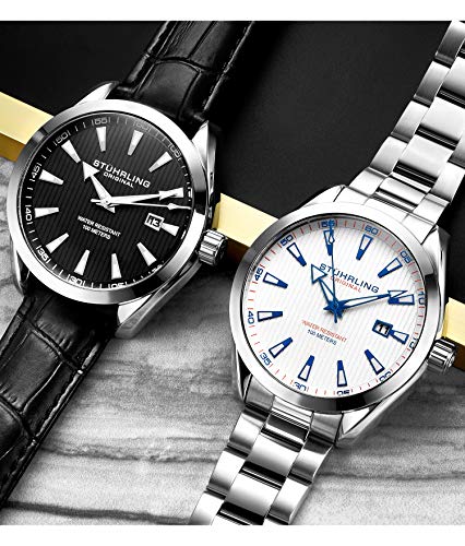 Men's Dress Watch with Date Leather Band U694901