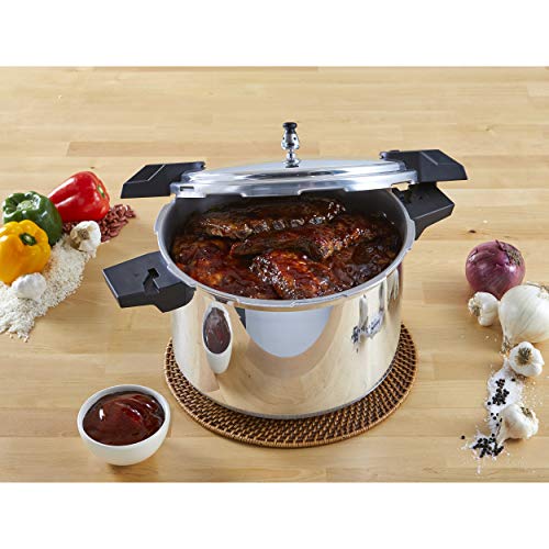 16-Quart Pressure Cooker / Canner, Polished Aluminum, 5-15 PSI H96174