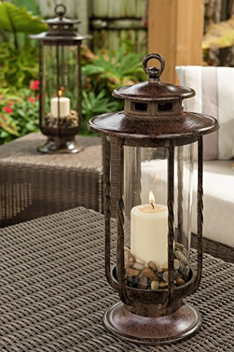 Large Decorative Hurricane Lantern Glass Candle Holder D745