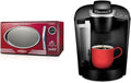 Nostalgia Retro Countertop Microwave Oven - Large 800-Watt - 0.9 cu ft - 12 Pre-Programmed Cooking & Keurig K-Classic Coffee Maker K-Cup Pod, Single Serve, Programmable, 6 to 10 oz. Brew Sizes, Black