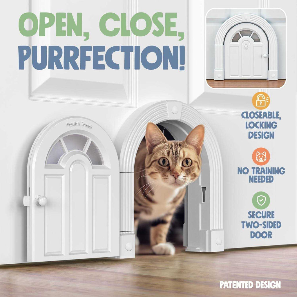 Interior Cat Door No-Flap for Cats Up to 20 lbs C8580
