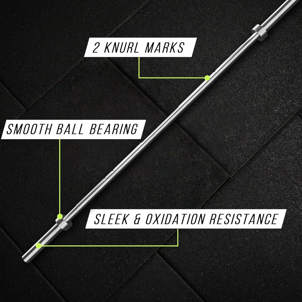 Olympic Training Barbell 6FT, 15 Pound, 300 LBS Capacity, Home Gym Strength Training Bar P6260