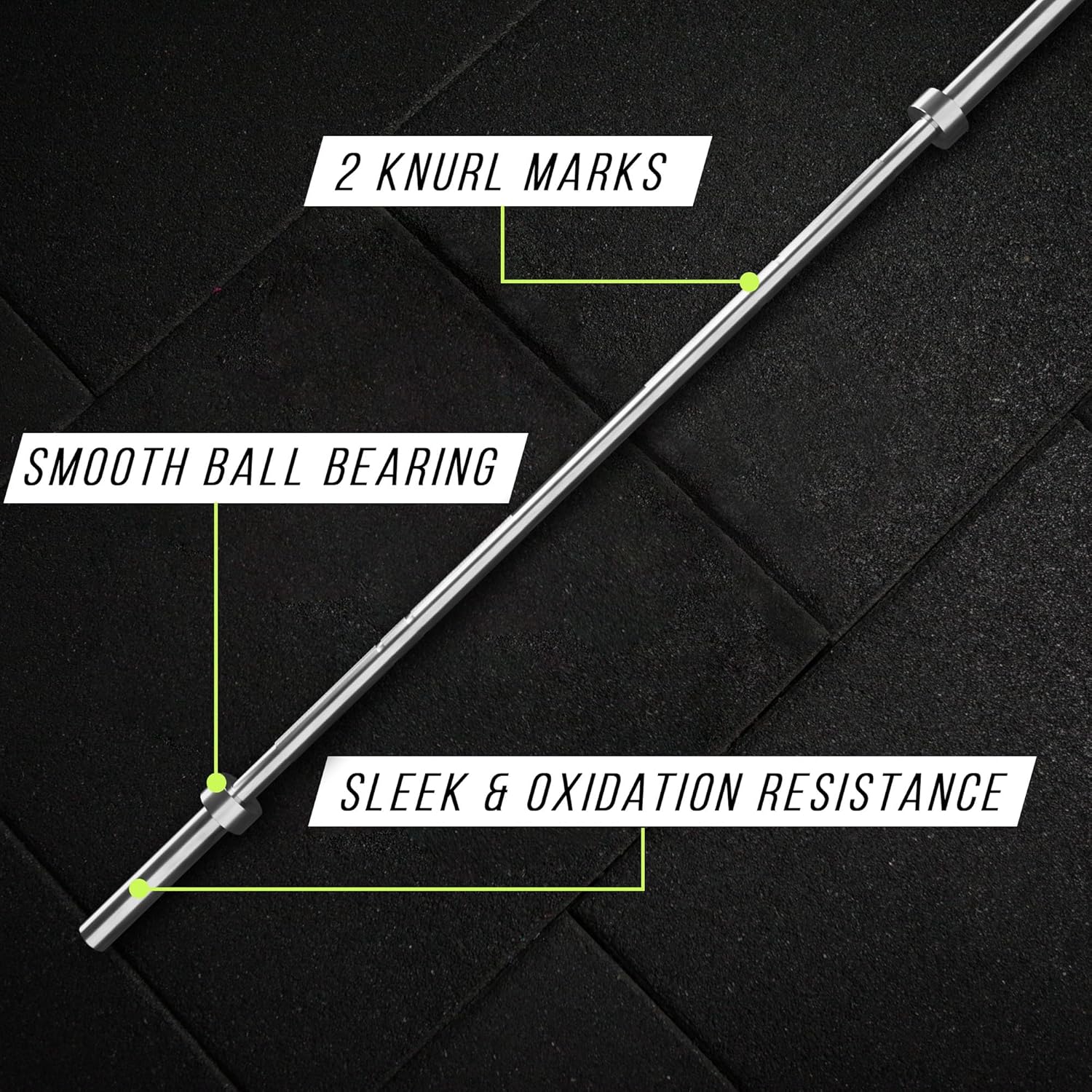 Olympic Training Barbell 6FT, 15 Pound, 300 LBS Capacity, Home Gym Strength Training Bar P6260