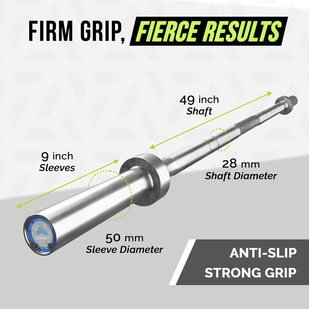 Olympic Training Barbell 6FT, 15 Pound, 300 LBS Capacity, Home Gym Strength Training Bar P6260