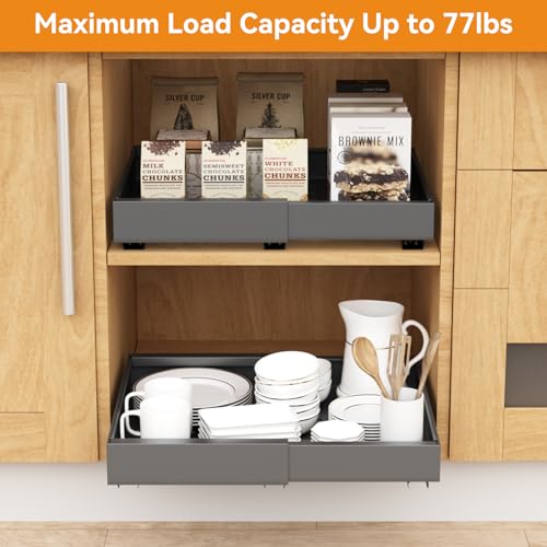 Pull Out Cabinet Organizer, Extendable Slide Out Shelves for Kitchen Cabinets U612602