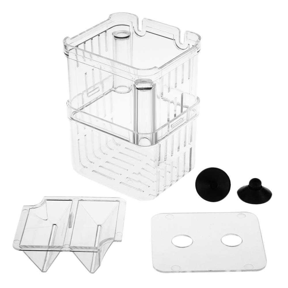 Aquarium Fish Breeder Box with Isolation and Hatching Incubator for Baby Fish and Shrimp L964354