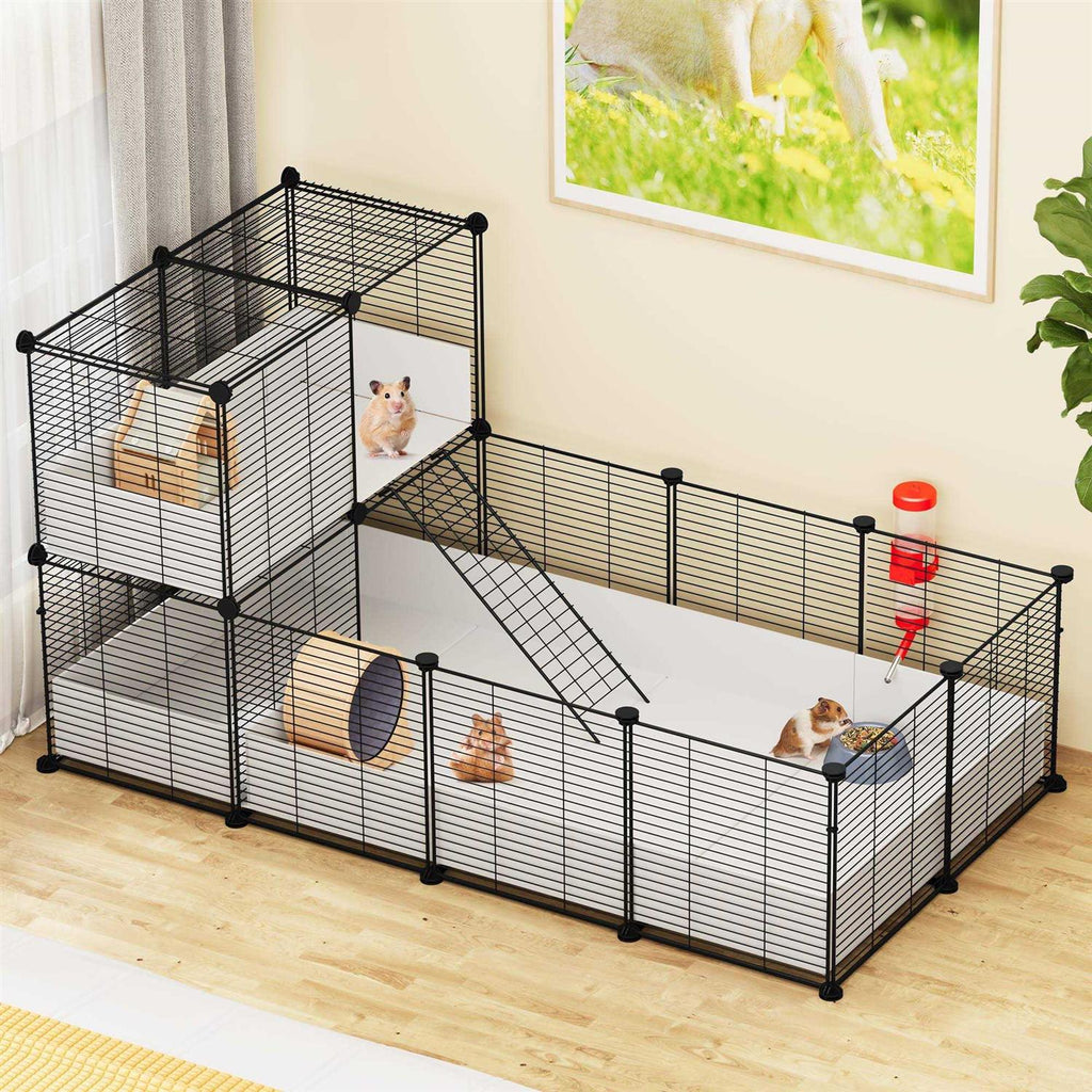 YITAHOME Guinea Pig Cage, Indoor C&amp;C Small Animal Cage with Waterproof Plastic Liner Playpen for Bunny, Chinchilla and Hamster - Pet Supplies online store