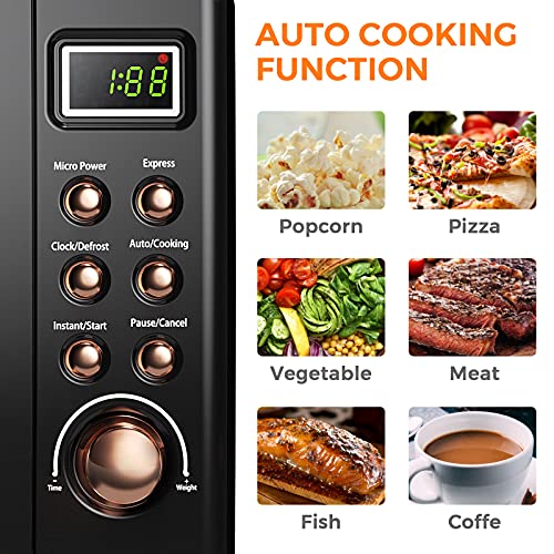 Retro Microwave Oven, 0.7 Cu.ft, 700-Watt, Countertop with Glass Turntable, Green E403353