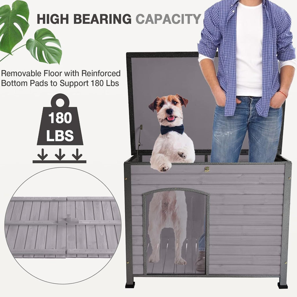 Outdoor Insulated Dog House with Waterproof Roof A60090