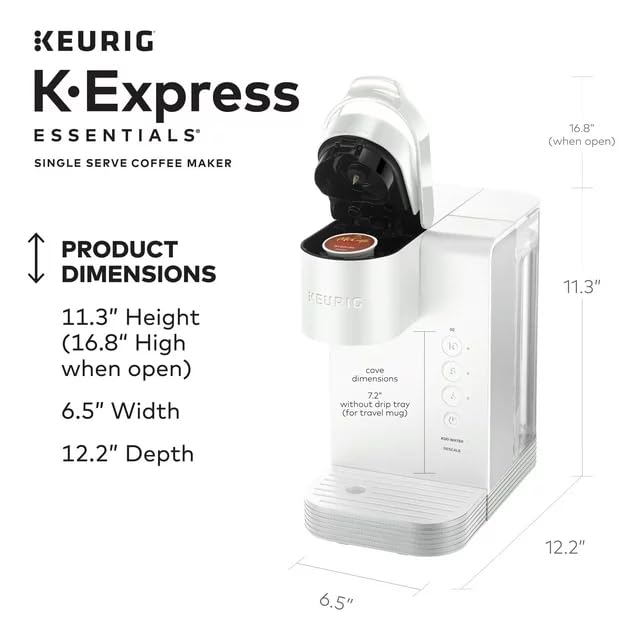 Single Serve K-Cup Pod Coffee Maker with 36oz Removable Reservoir, Black F373