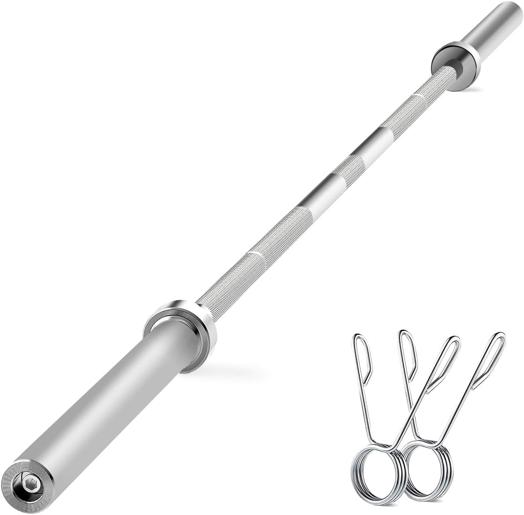 PayLessHere 7Ft Olympic Barbell: Solid Chrome Bar for Strength Training, Weightlifting, and Powerlifting - 2Inch Diameter, 700lbs Capacity