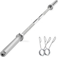 PayLessHere 7Ft Olympic Barbell: Solid Chrome Bar for Strength Training, Weightlifting, and Powerlifting - 2Inch Diameter, 700lbs Capacity