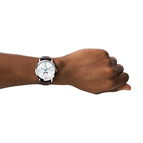 Men's Chronograph Watch with Stainless Steel Bracelet or Leather Band U18170