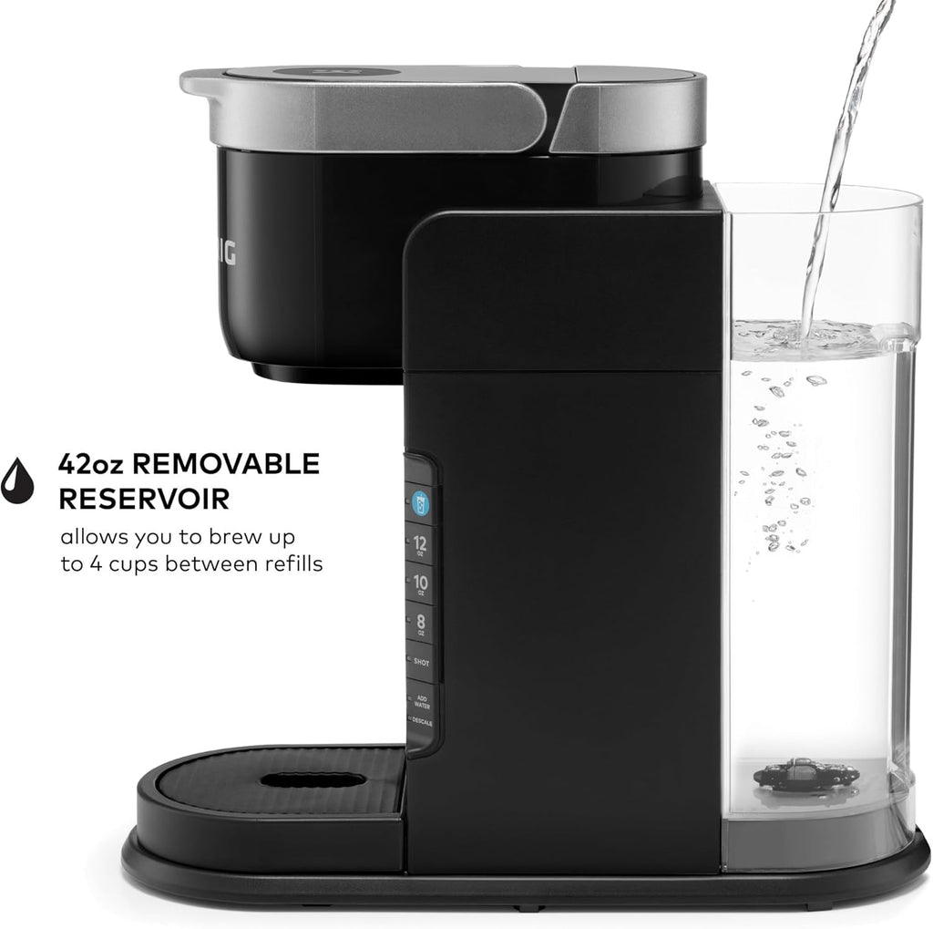 Single Serve Coffee Maker with Milk Frother, Black O1465