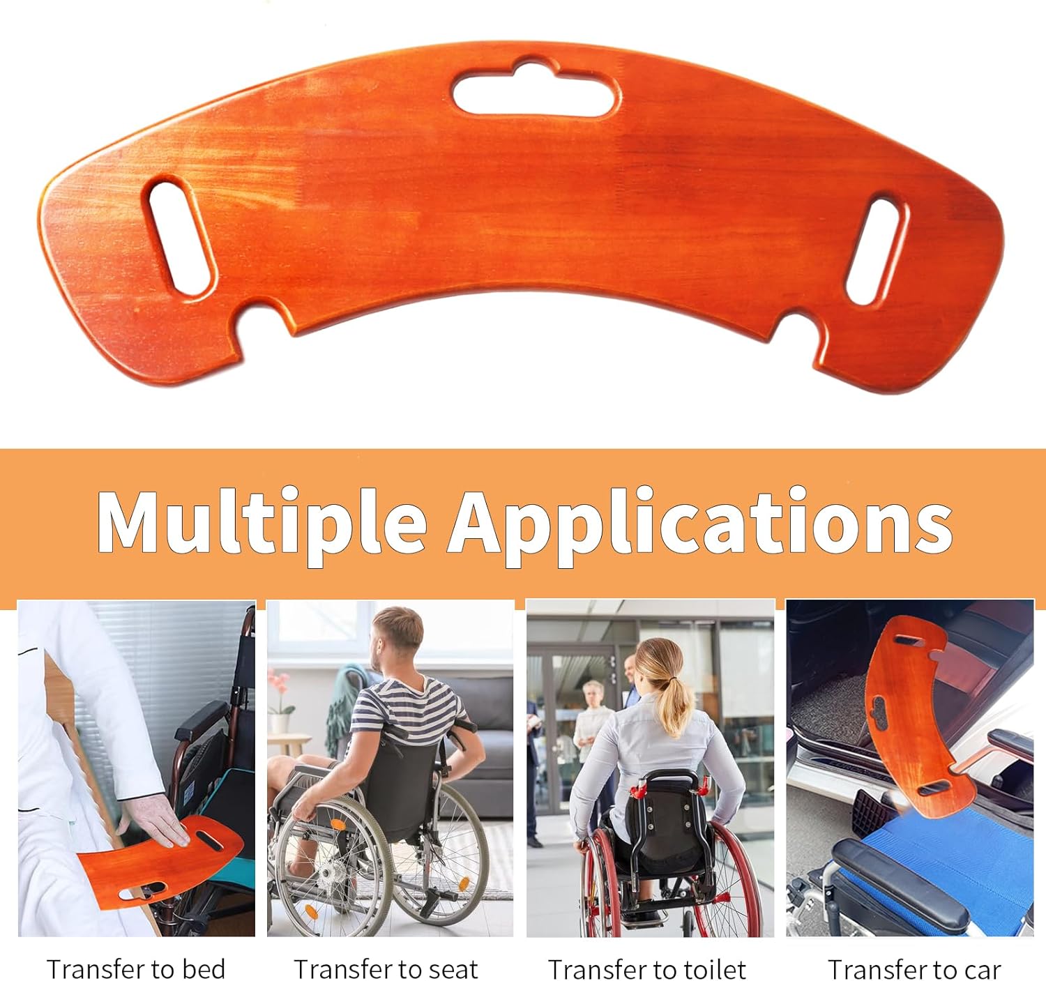 Slide Transfer Board 31" Wooden Patient Sliding Board E3078