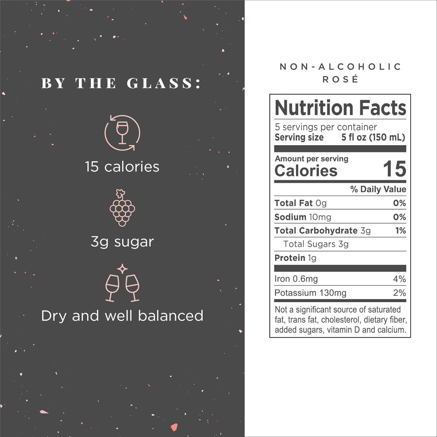 Non-Alcoholic Rose Wine, Light & Refreshing, Low Sugar, 750 ml T9128