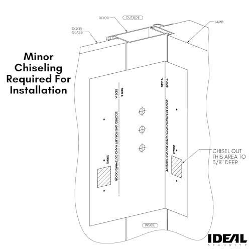 Door Lever with Deadbolt Lock for Storm and Screen Doors, Satin Nickel (2-Piece Set) I1636
