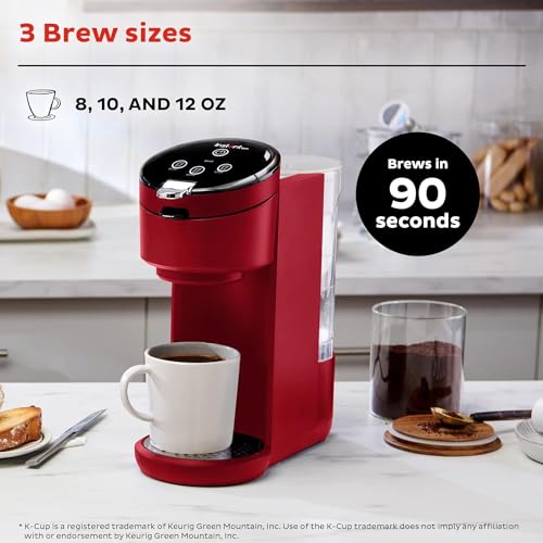 Single Serve Coffee Maker, K-Cup Pod Compatible, 40oz Water Reservoir, Black S251755