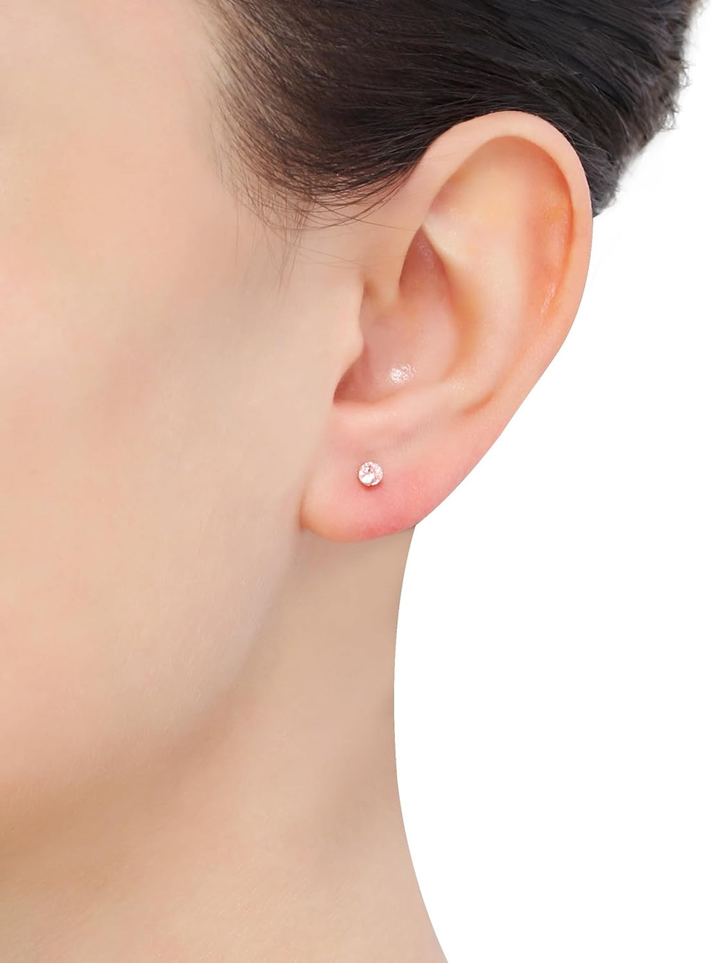 Home Ear Piercing Kit 14K Gold 3mm Pink CZ I7397