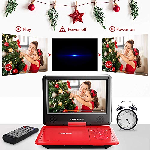 Portable DVD Player with 9" Swivel Screen and Rechargeable Battery Z96697