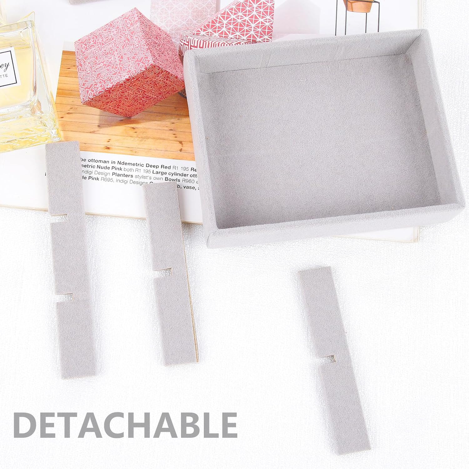 Stackable Jewelry Tray Organizer for Drawer and Dresser Q12582