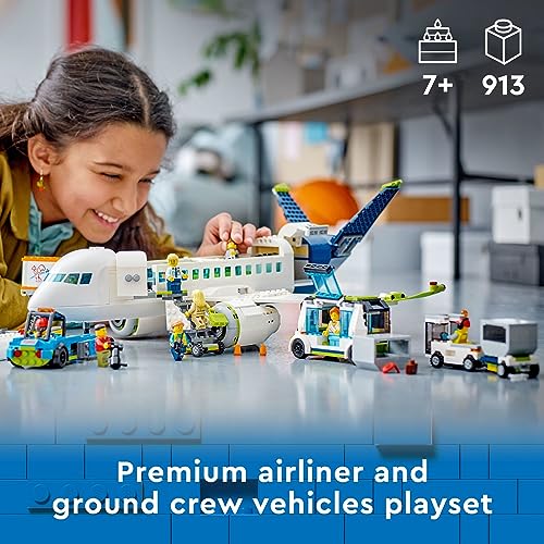 Passenger Airplane Building Toy Set with Bus and Luggage Truck G3243