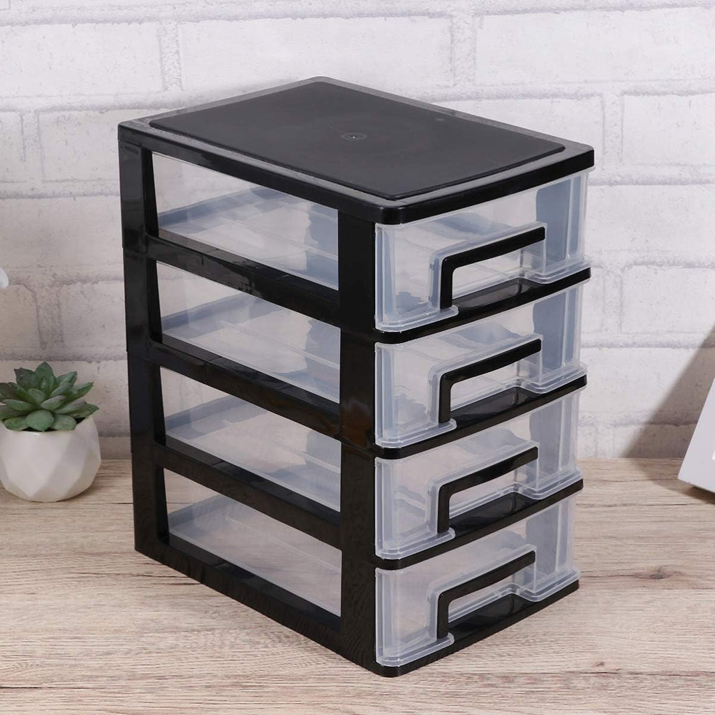 4 Layer Plastic Drawer Cabinet for Office Bedroom Home J414