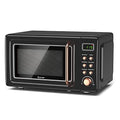 Nightcore Countert Retro Microwave Oven, Large 0.7Cu.ft, 700-Watt, Cold Rolled Steel Countertop with Time Setting, Glass Turntable Plate, Pre-Programmed Cooki, 18"(L)×14"(W)×10"(H), Green