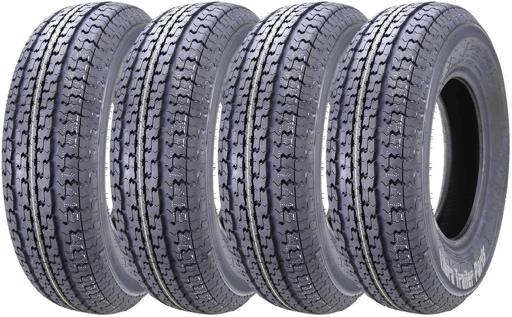 4 New Premium Trailer Tires ST 205 75R15 205 75 15 8-Ply Load Range D Steel Belted Radial w/Scuff Guard