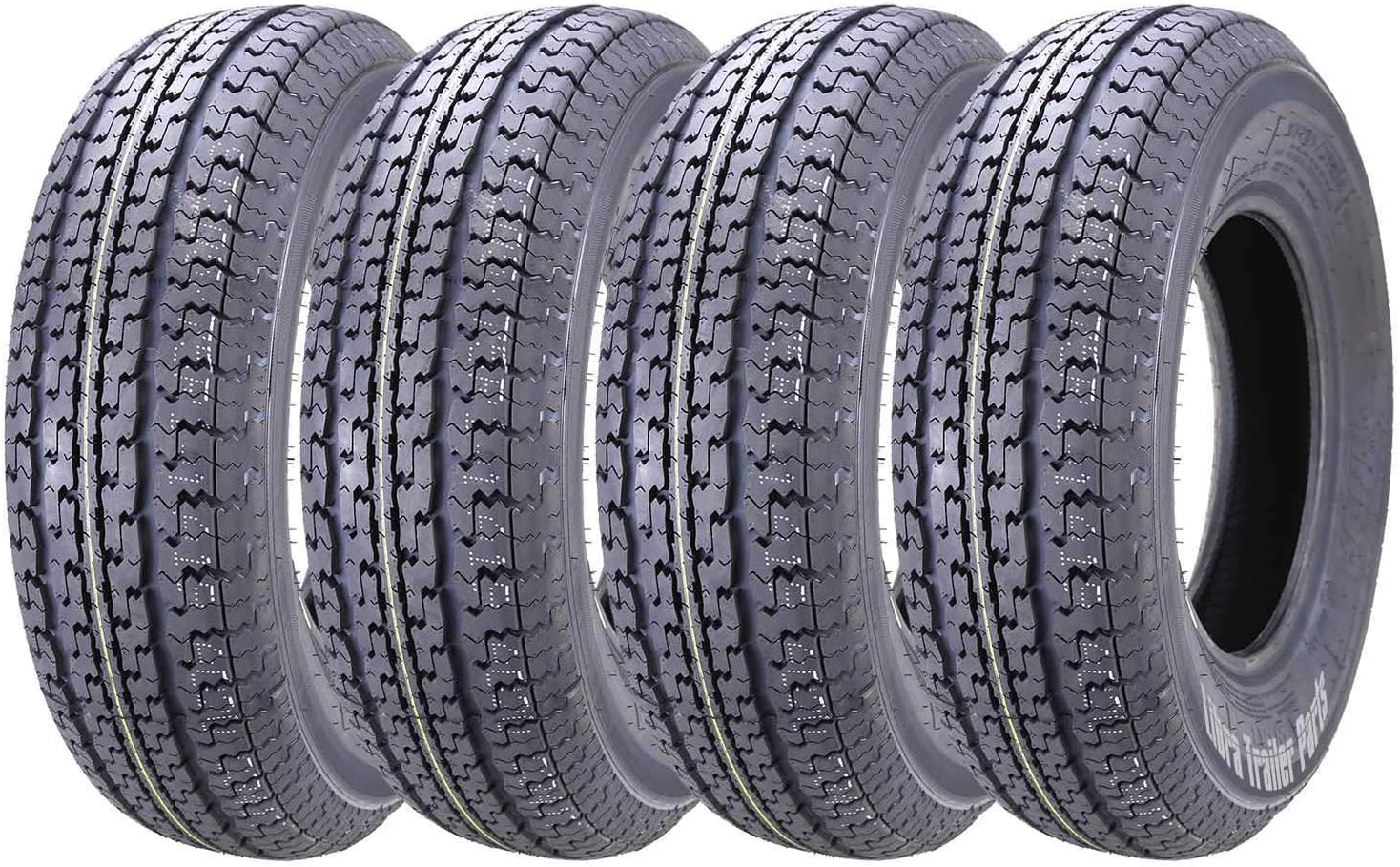 4 New Premium Trailer Tires ST 205 75R15 205 75 15 8-Ply Load Range D Steel Belted Radial w/Scuff Guard
