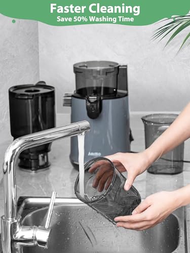 Masticating Juicer with Wide Mouth, 250W, 1.7L Capacity for Fruits and Vegetables E89651