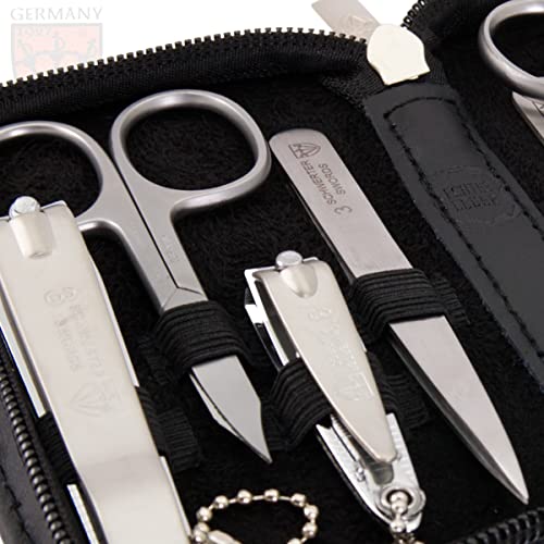 8 piece manicure pedicure grooming kit set with synthetic leather case H1552
