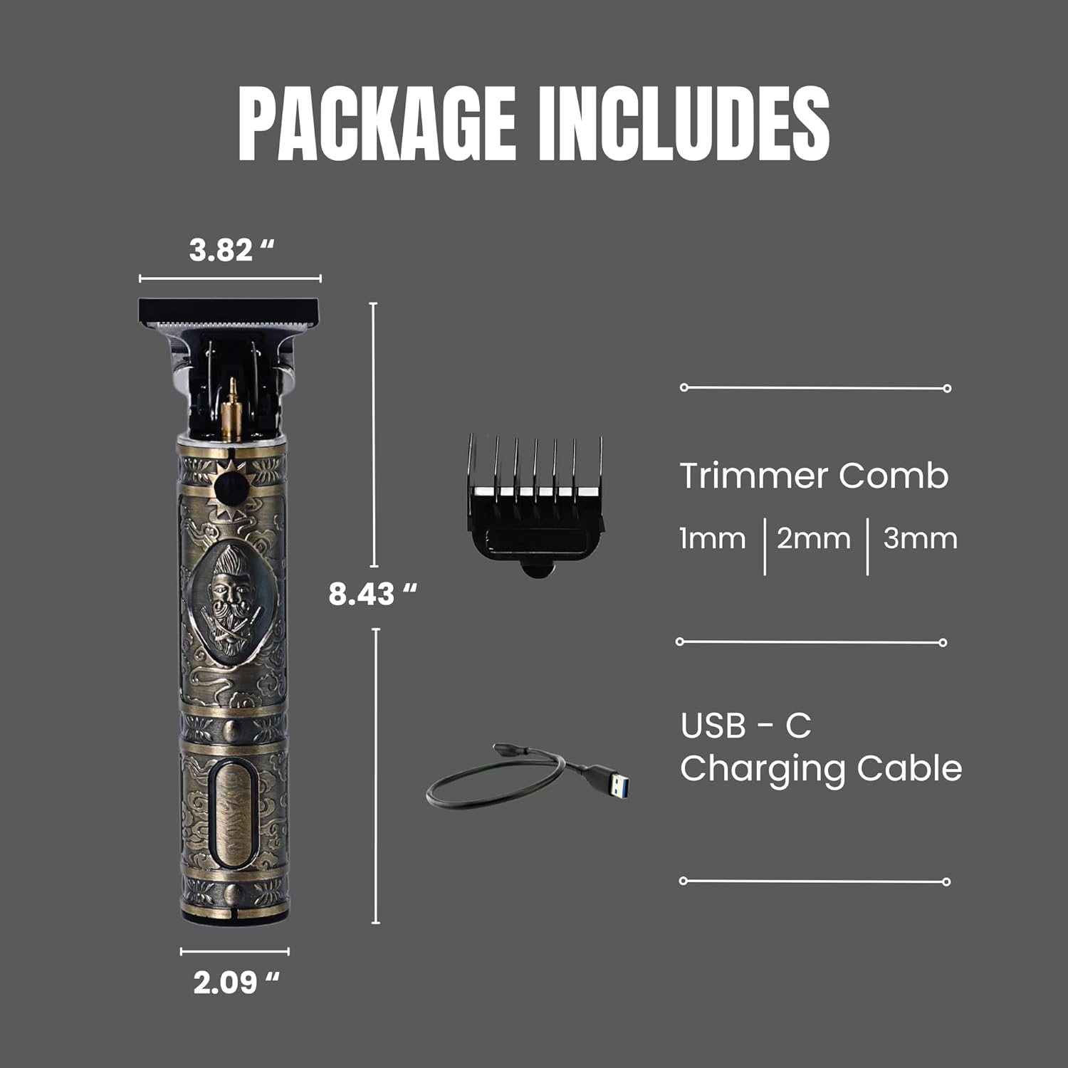 Men's Cordless Hair Clipper Kit with Beard Trimmer U915526