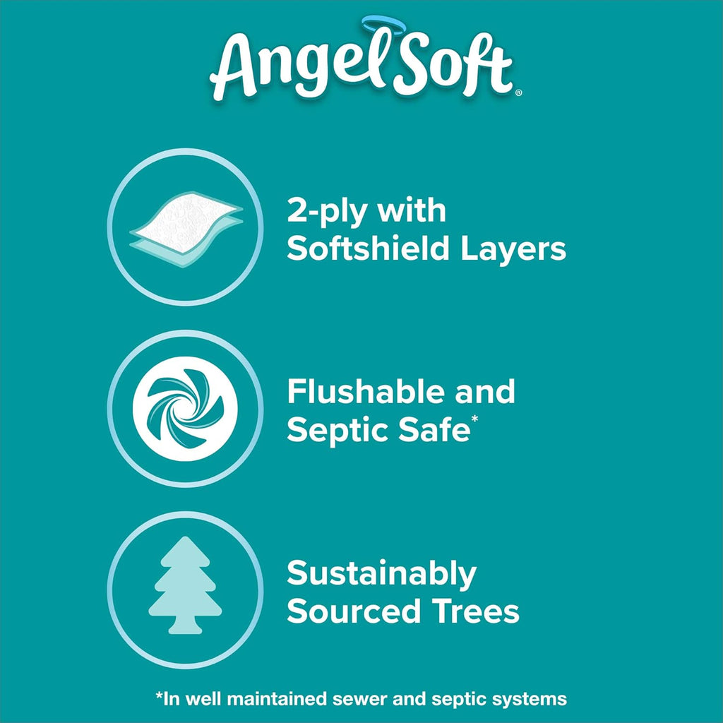 Toilet Paper, 12 Mega Rolls, 425+ 2-Ply Sheets B8304