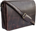 Leather Messenger Bag for Men 16" Full Grain Leather Laptop Bag Vintage Crossbody Office Satchel Travel Shoulder Bag