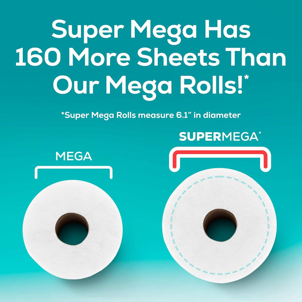 Toilet Paper, 24 Super Mega Rolls, Soft and Strong D69778