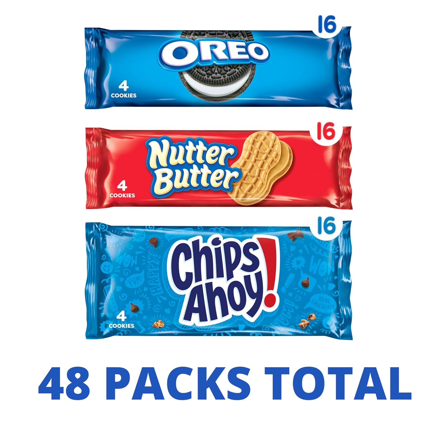Cookies Variety Pack, 48 Snack Packs, 4 Boxes G20950