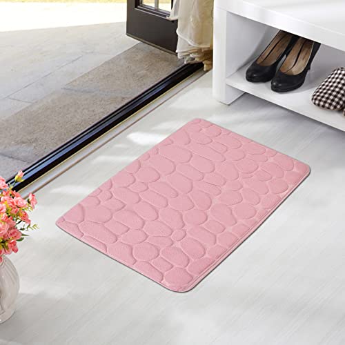 Coral Fleece Doormat 16x24 Cobblestone Texture Indoor Entrance I507