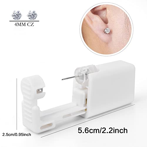 16 Pcs Disposable Ear Piercing Kit with Cubic Zirconia Stud F616