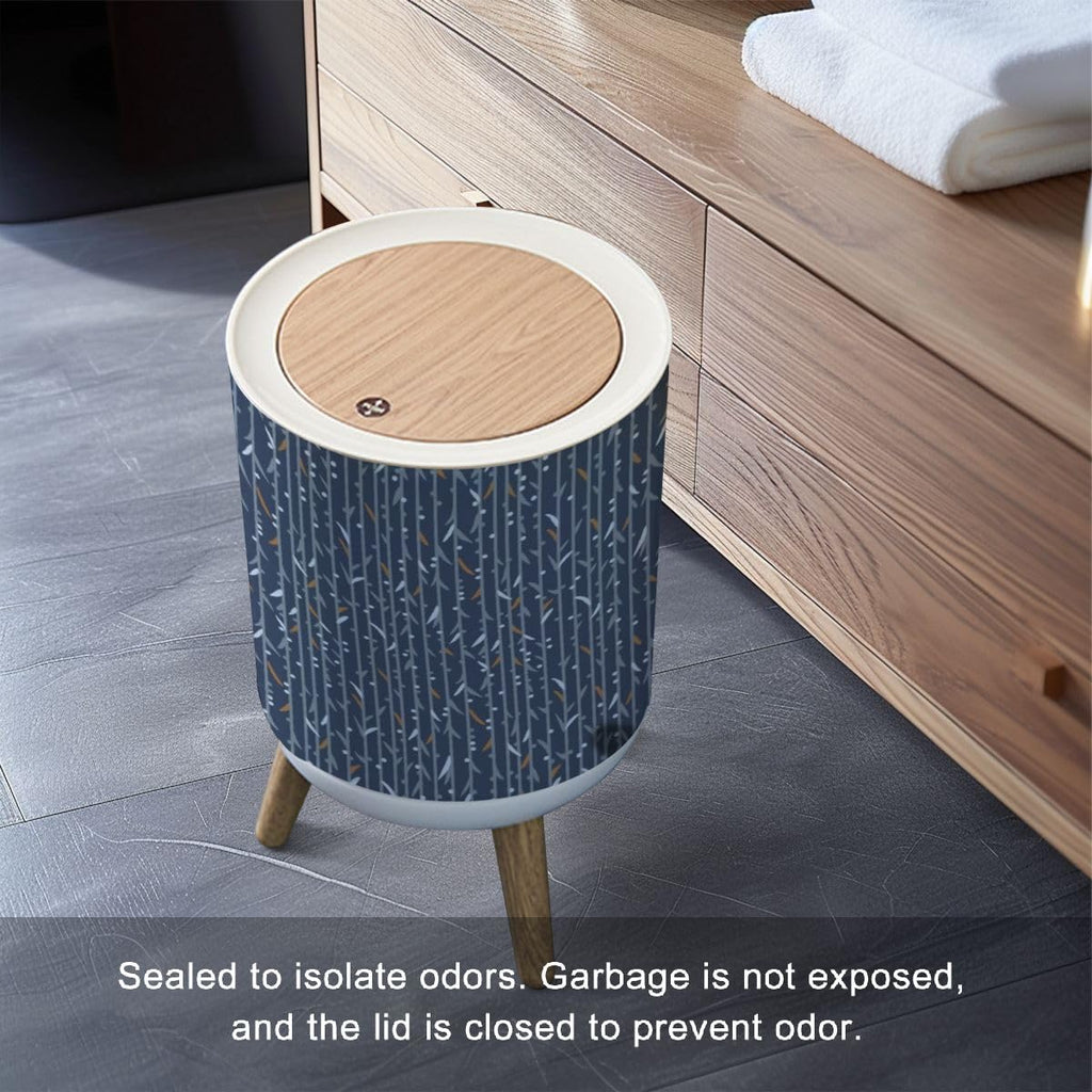 Trash Can with Lid, 7L Round Waste Basket for Bathroom Kitchen Bedroom J623504