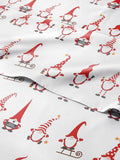 King Christmas Sheets - 4 Piece Deep Pocket Christmas Sheet Set - Soft & Wrinkle Free - Easy Care Bedding for Women, Men, Kids & Teens - Luxury Winter Holiday Sheets by CGK Linens (Gnome Red)