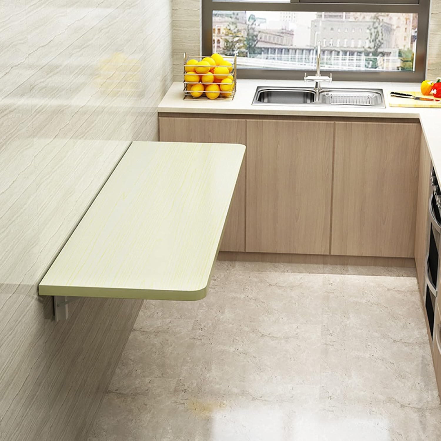Wall Mounted,Wall Mounted Fold Down Desk for Small Saving Spaces,for Laundry Room,Dining,Room,Study,Kitchen,Bar,B-90cm Fashionable