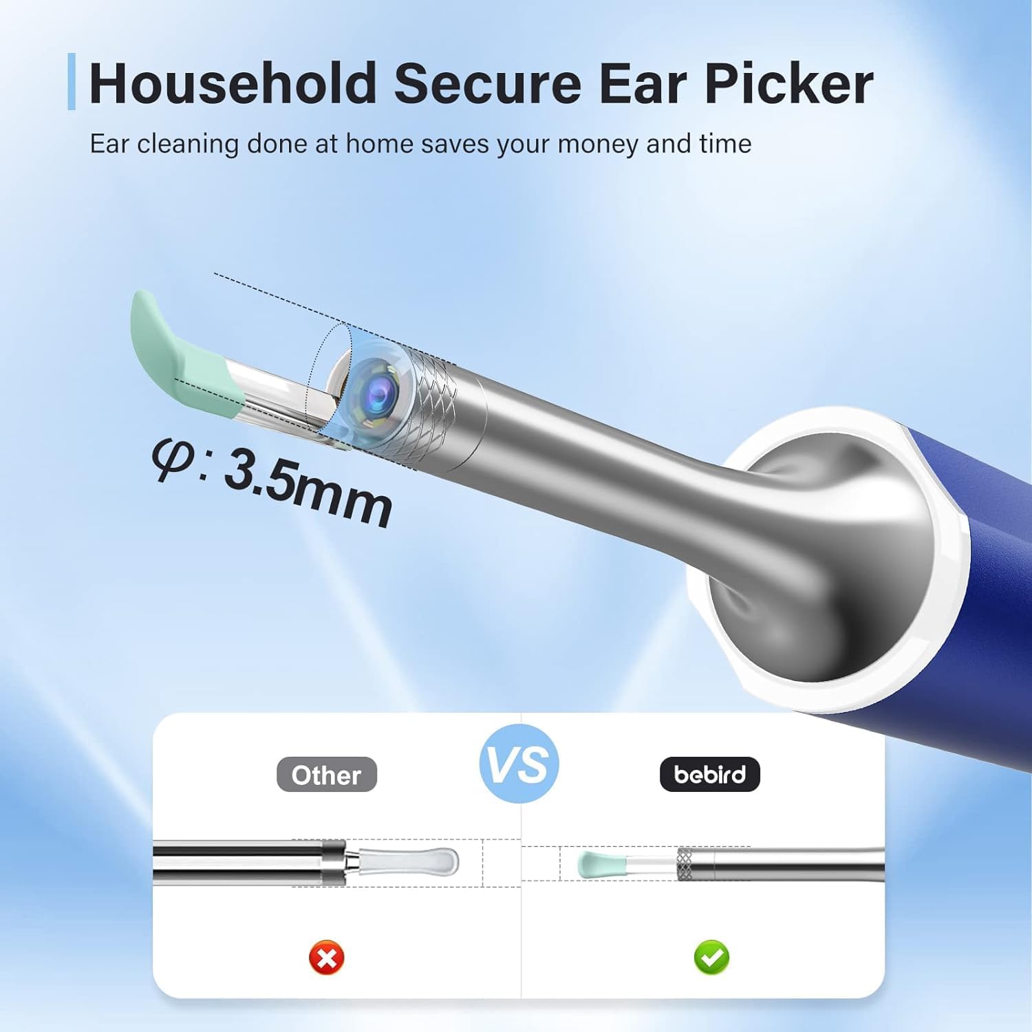 Ear Wax Removal Tool Camera with 1080P Otoscope and 9 Ear Picks U9119
